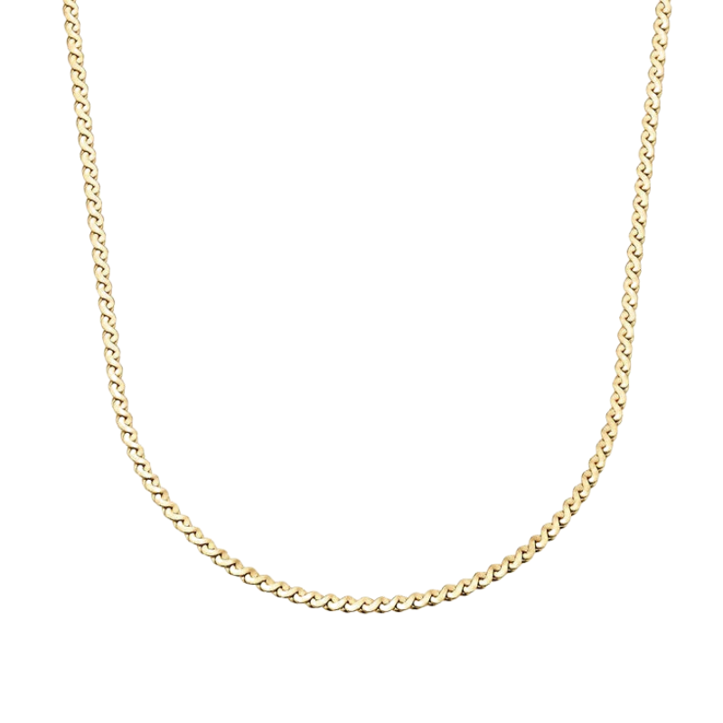 14K Yellow Gold 16in Serpentine Chain
